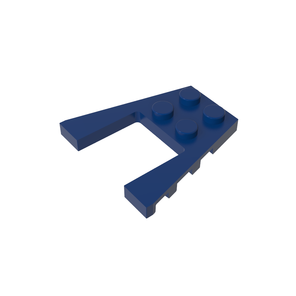Placa de cuña 4 x 4 con corte de 2 x 2-MyGobricksEs