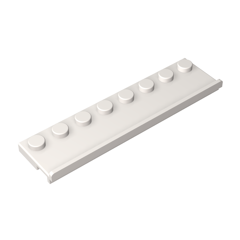 Placa especial 2 x 8 con riel para puerta-MyGobricksEs