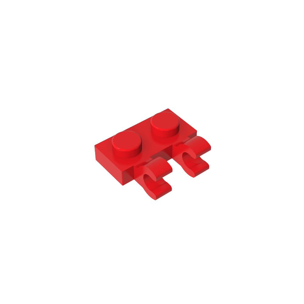 Placa especial 1 x 2 con clips horizontales [clips en U gruesos]-MyGobricksEs