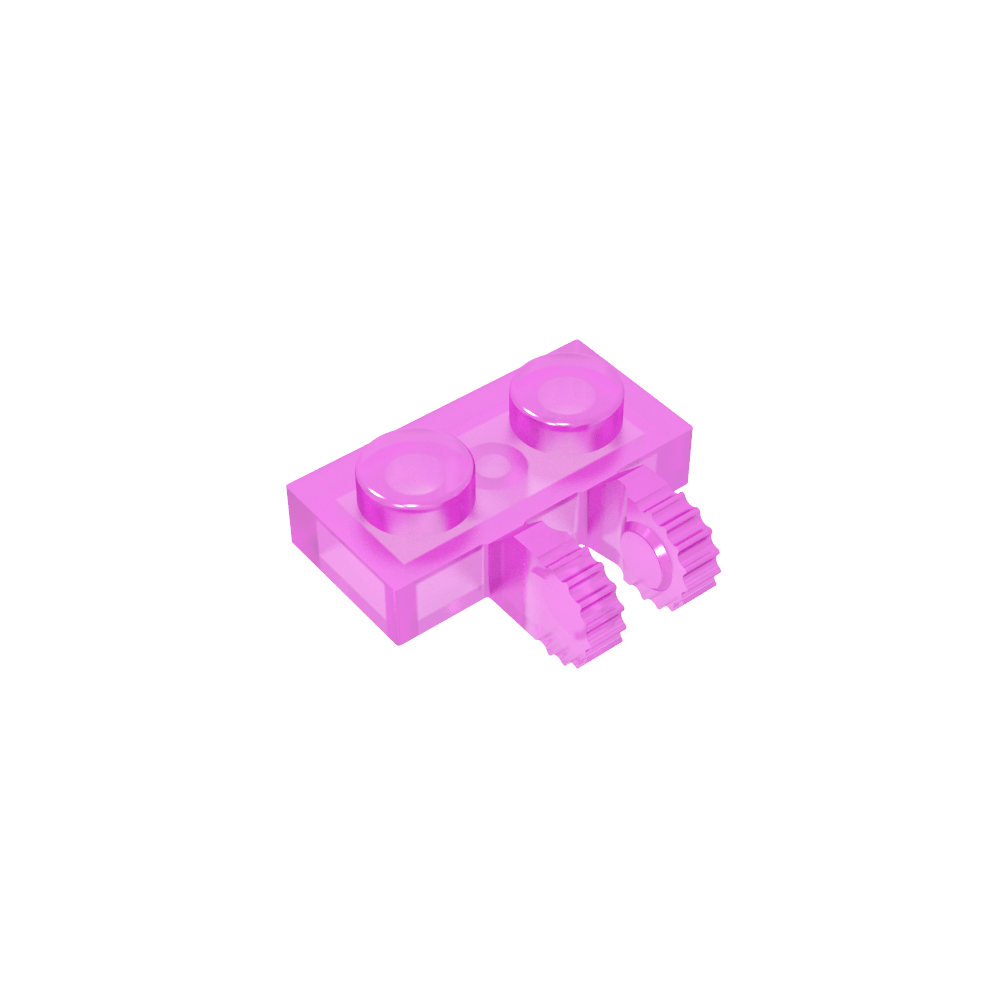 Placa de bisagra 1 x 2 con bloqueo con 2 dedos en el costado, 9 dientes-MyGobricksEs
