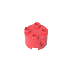 Ladrillo redondo 2 x 2 con agujeros para pasadores-MyGobricksEs