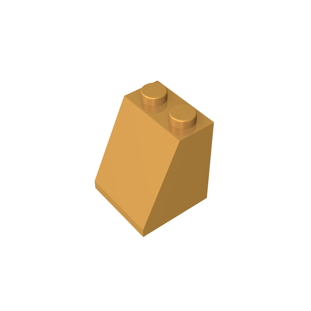 Pendiente 65° 2 x 2 x 2 con tubo inferior-MyGobricksEs