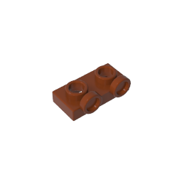 Placa, Modificada 1 x 2 con 2 puntos salientes Invertida-MyGobricksEs