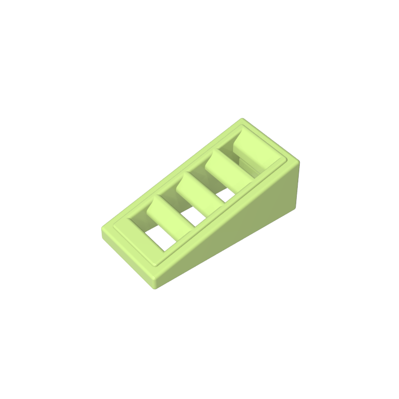 Pendiente 18° 2 x 1 x 2/3 con 4 ranuras-MyGobricksEs