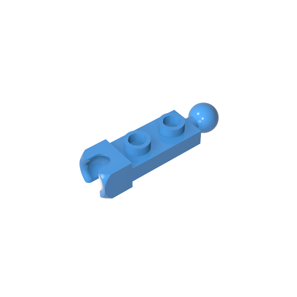 Placa especial 1 x 2 con copa de extremo de 5,9 mm y bola de remolque-MyGobricksEs