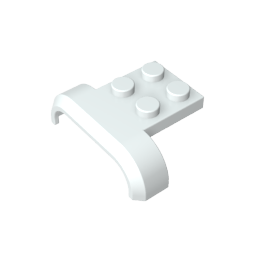 Paso de rueda, guardabarros 3 x 4 con placa 2 x 2-MyGobricksEs