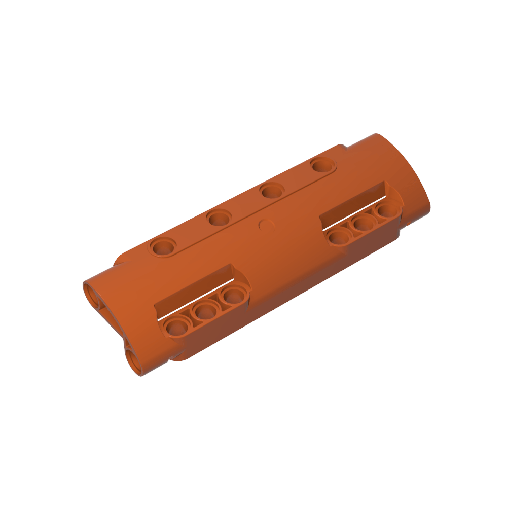 Panel técnico curvo de 11 x 3 con 10 orificios para pasadores a través de la superficie del panel-MyGobricksEs