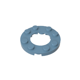 Plato redondo 4x4 con agujero 2x2-MyGobricksEs