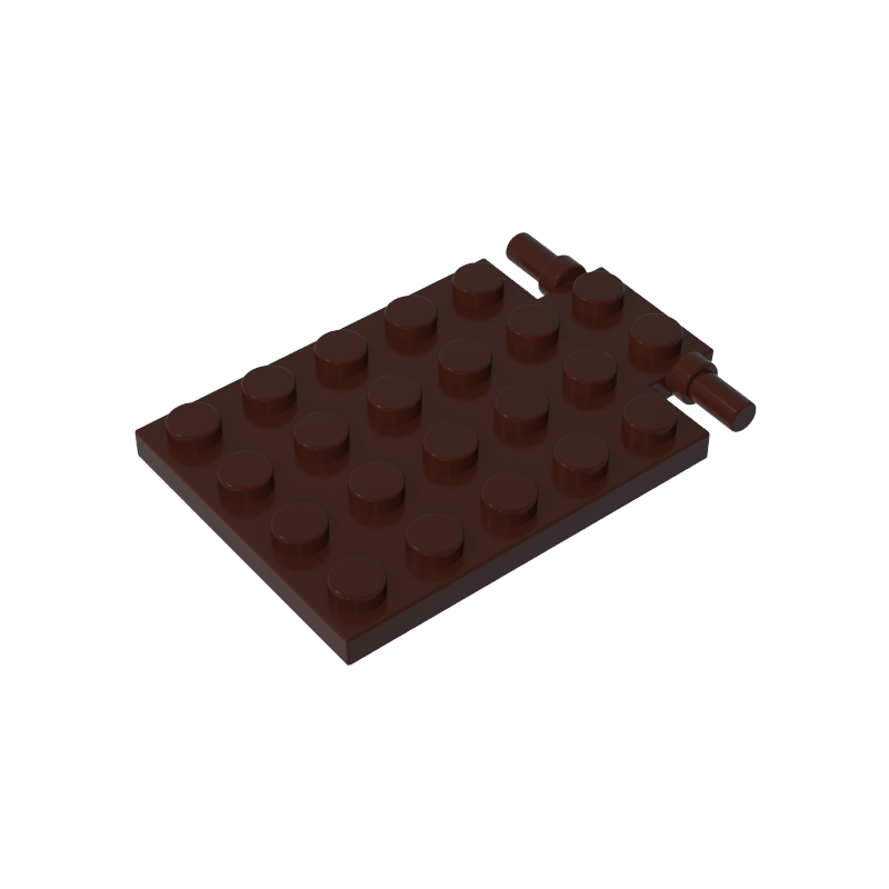 Placa especial 4 x 6 con bisagra para trampilla [pasadores largos]-MyGobricksEs