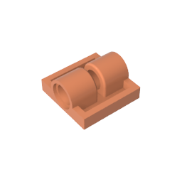 Placa especial 2 x 2 con 2 orificios para pasadores-MyGobricksEs
