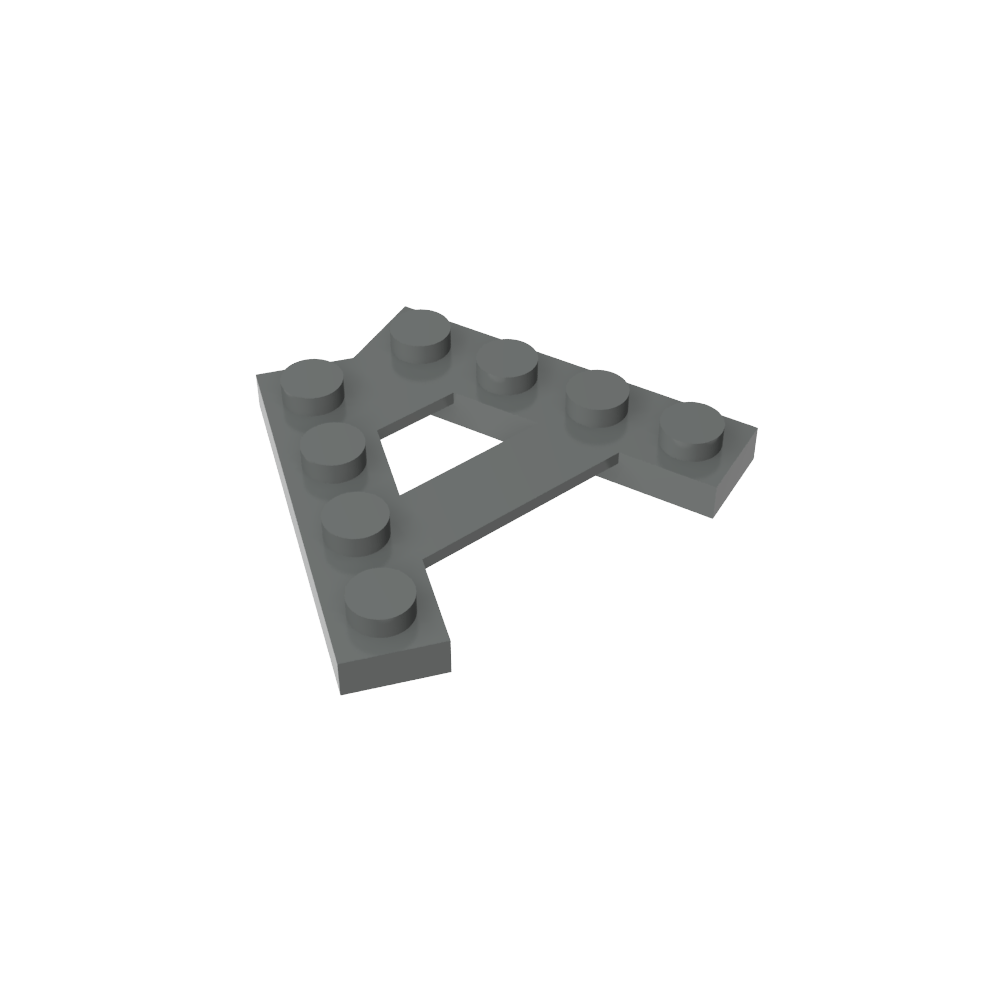 Placa especial de 4 pernos con ángulo de 45°-MyGobricksEs