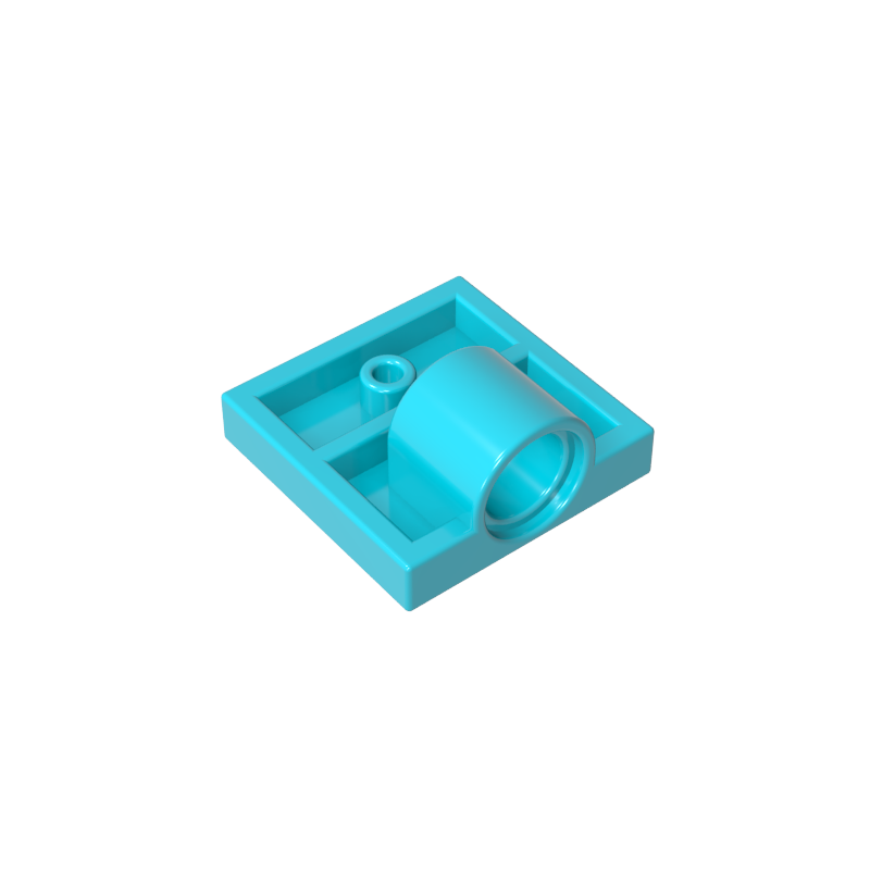 Placa Especial 2 x 2 con 1 Orificio para Pasador [Costilla Inferior Completa]-MyGobricksEs