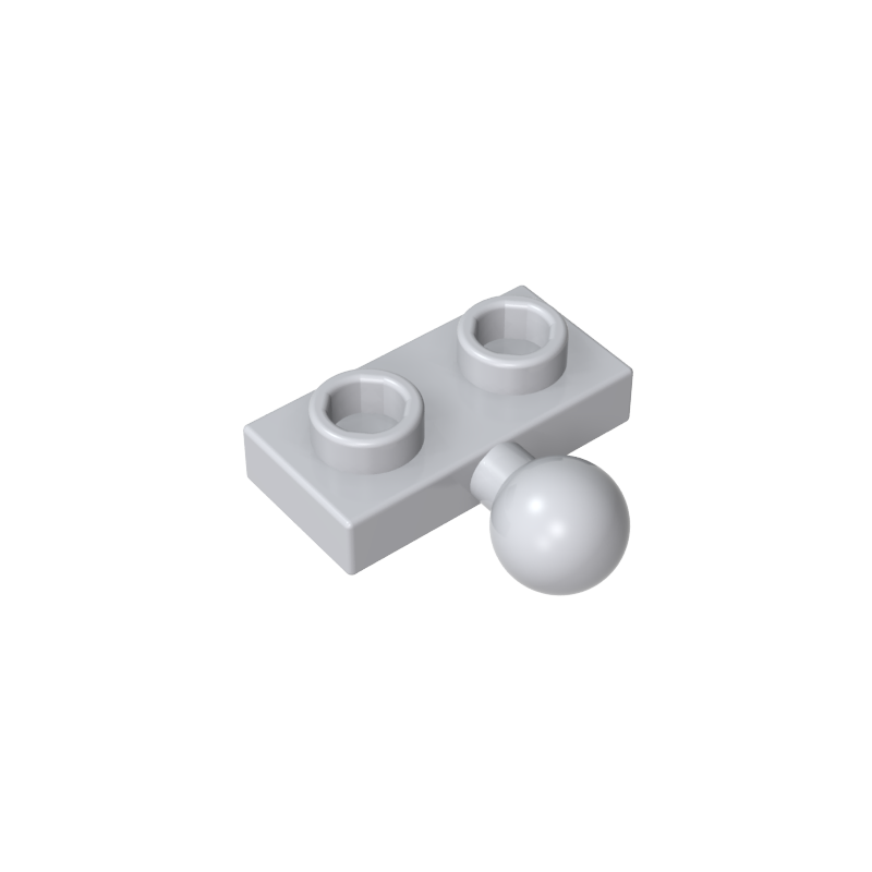 Placa especial 1 x 2 con bola de remolque central lateral de 5,9 mm-MyGobricksEs