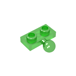 Placa especial 1 x 2 con bola de remolque central lateral de 5,9 mm-MyGobricksEs
