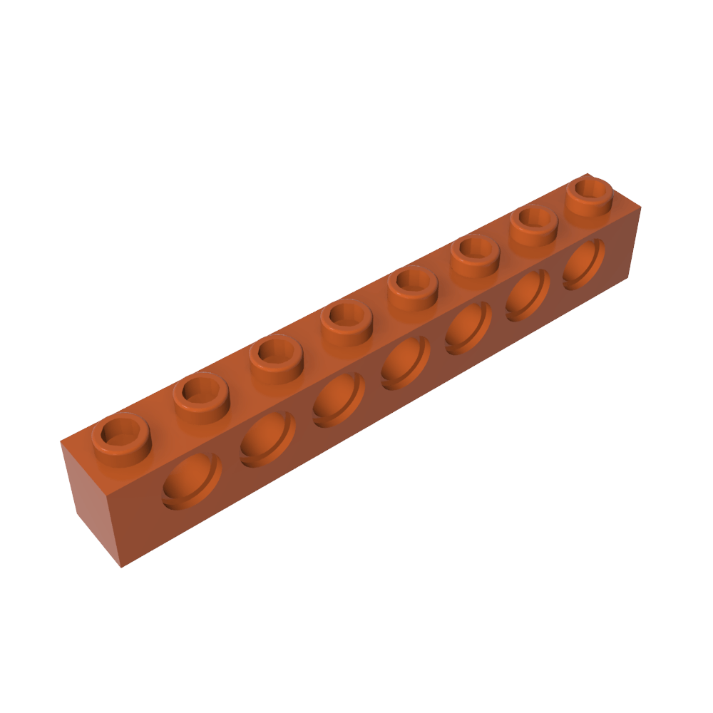 Ladrillo técnico 1 x 8 [7 agujeros]-MyGobricksEs