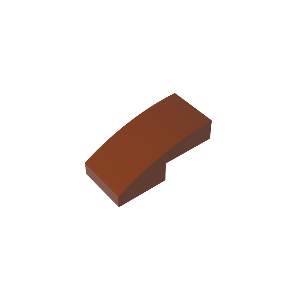 Pendiente curva 2 x 1 sin montantes [1/2 arco]-MyGobricksEs