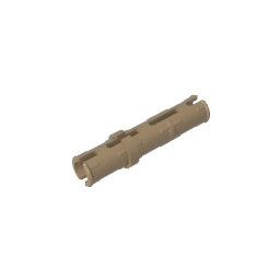 Pasador técnico largo con crestas de fricción longitudinales y 2 ranuras centrales-MyGobricksEs