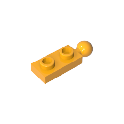 Placa especial 1 x 2 con bola de remolque final-MyGobricksEs