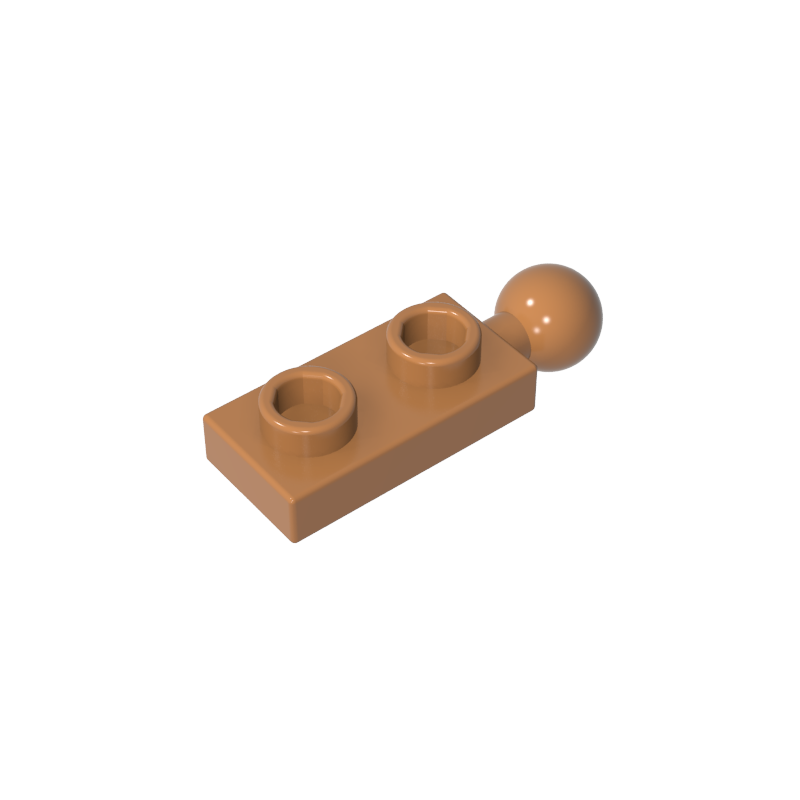 Placa especial 1 x 2 con bola de remolque final-MyGobricksEs