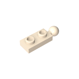 Placa especial 1 x 2 con bola de remolque final-MyGobricksEs