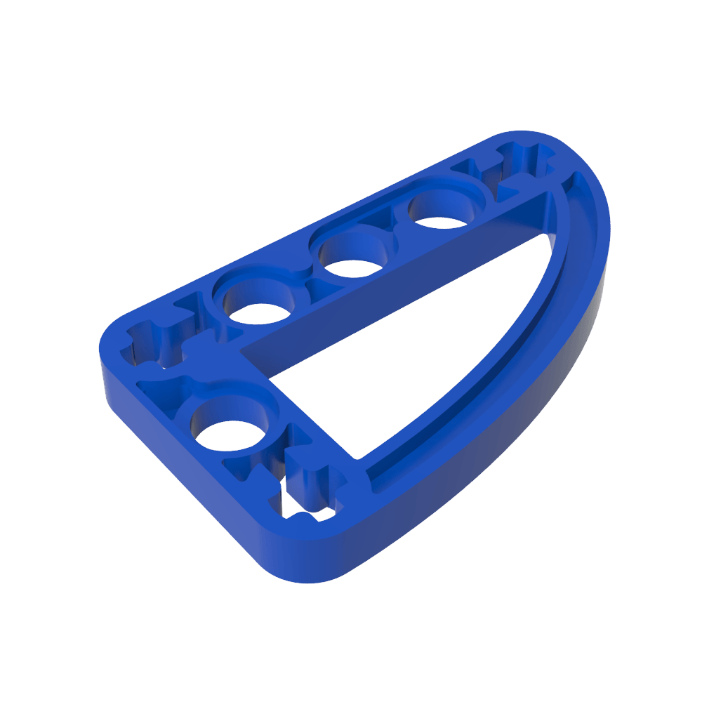 Viga técnica 3 x 5 en forma de L con un cuarto de elipse delgado-MyGobricksEs