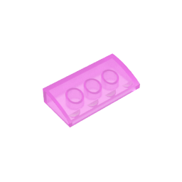 Ladrillo inclinado curvo 2 x 4 x 2/3 sin montantes, con tubos inferiores-MyGobricksEs