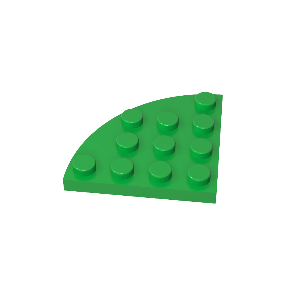 Placa de esquina redonda 4 x 4-MyGobricksEs