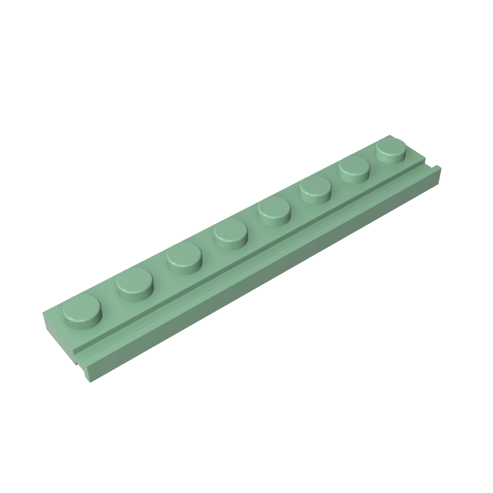 Placa especial 1 x 8 con riel para puerta-MyGobricksEs