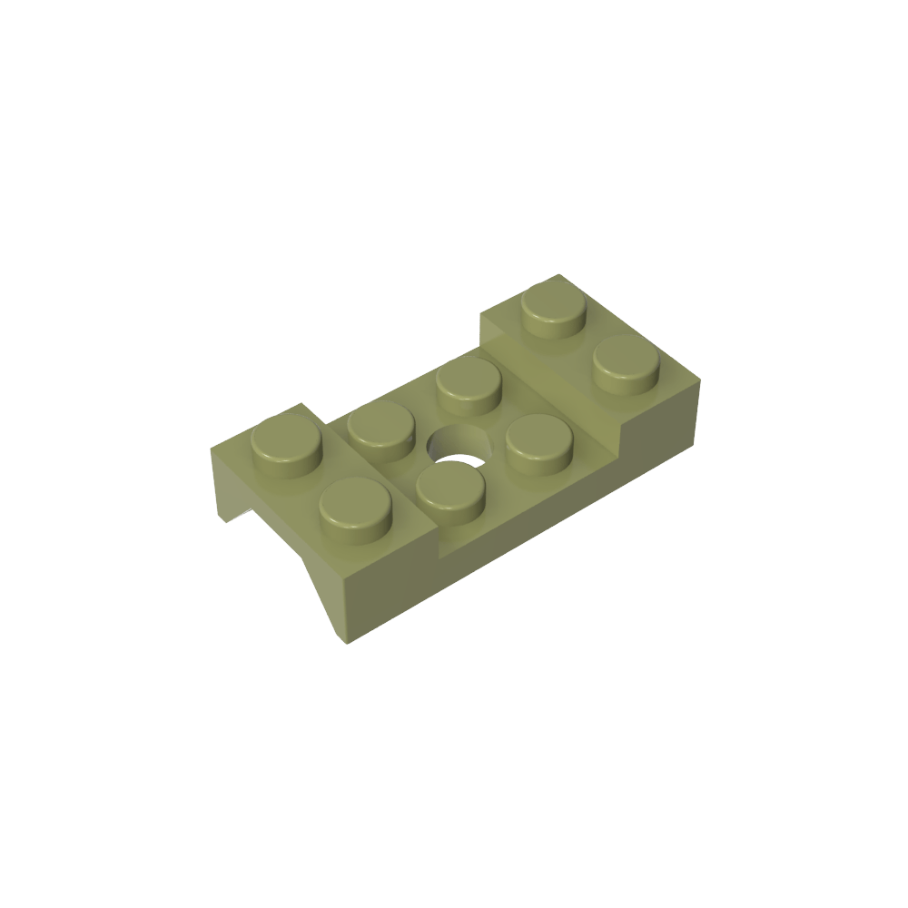 Paso de rueda, guardabarros 2 x 4 tachonado con orificio-MyGobricksEs