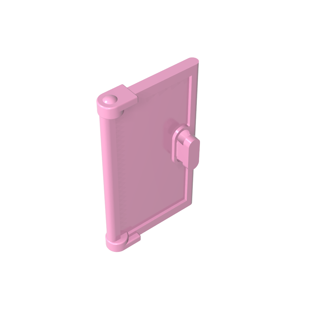 Puerta 1x2x3 con Tirador Vertical, Molde Nuevo para Marcos sin Mesa-MyGobricksEs