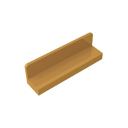 Panel 1 x 4 x 1 con esquinas redondeadas [Pared delgada]-MyGobricksEs