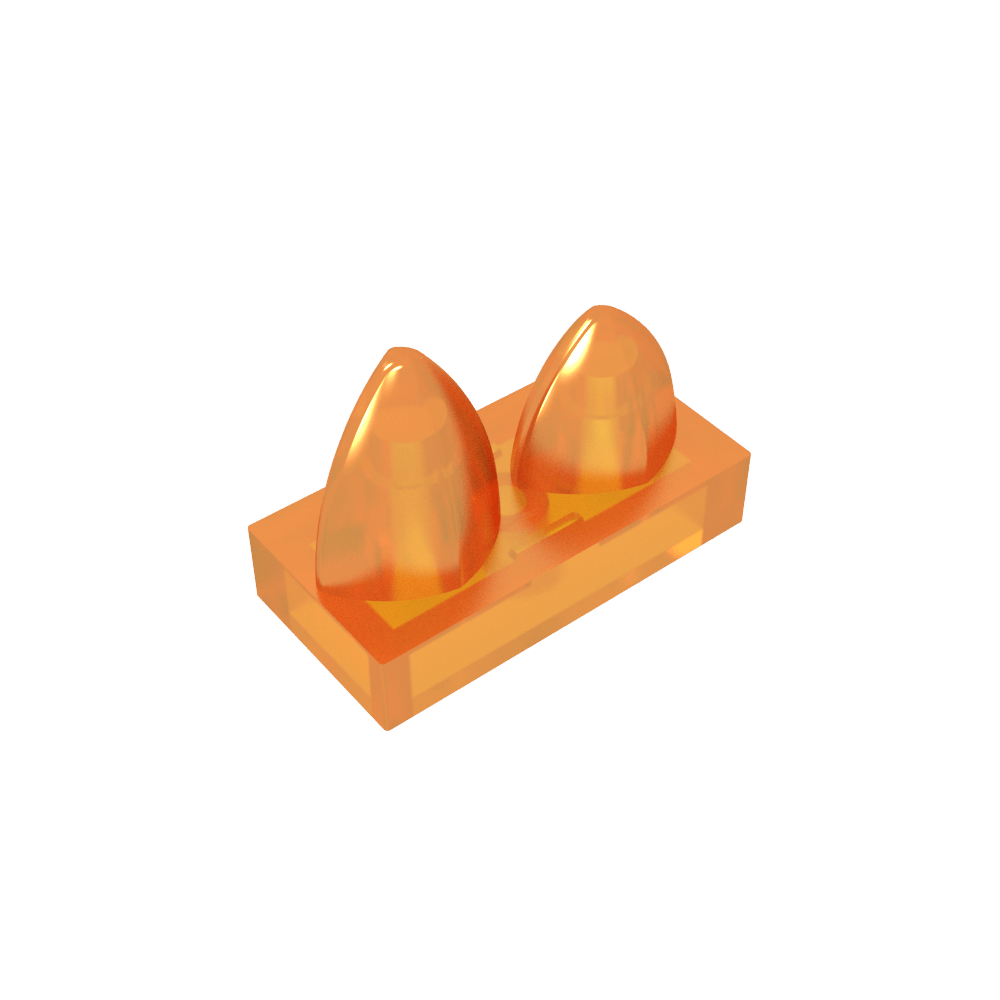 Placa 1 x 2 Especial con Dos Dientes Verticales-MyGobricksEs
