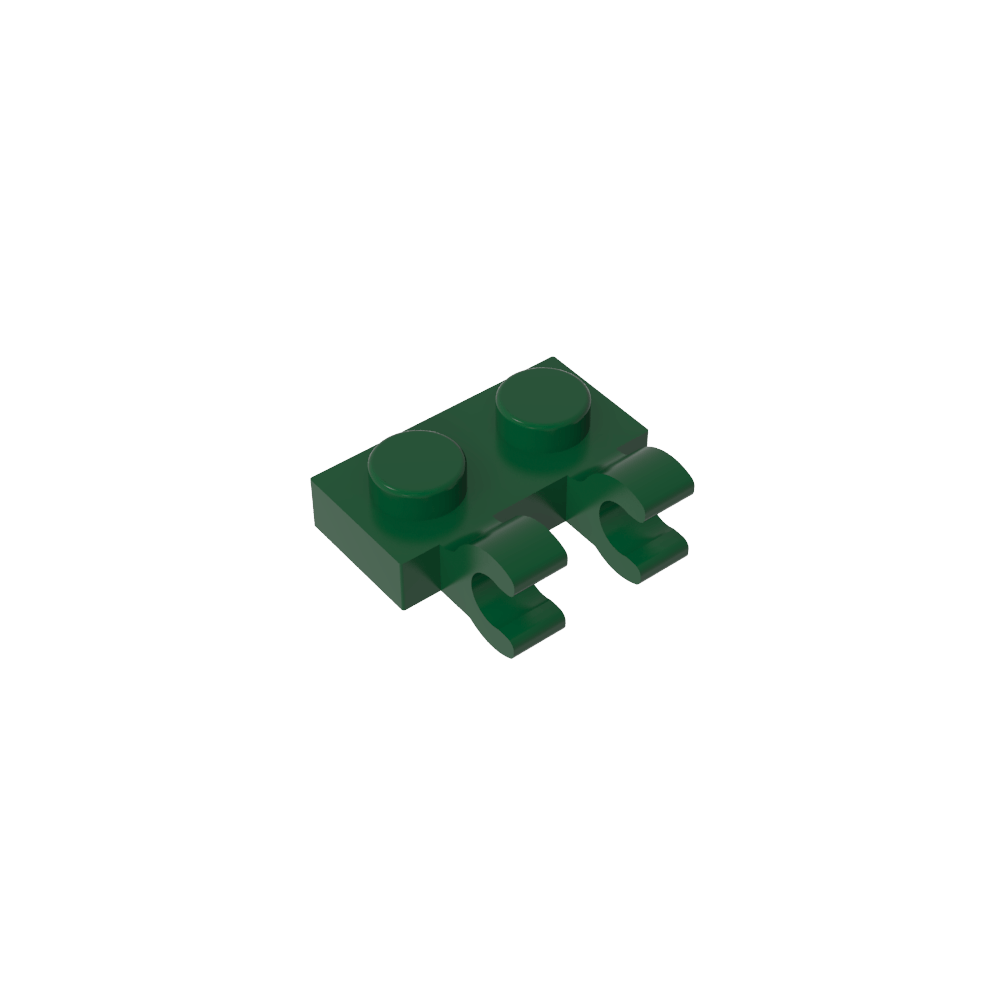 Placa especial 1 x 2 con clips horizontales [clips en U gruesos]-MyGobricksEs