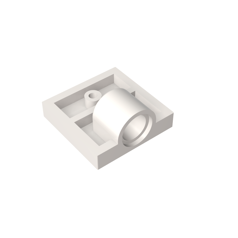 Placa Especial 2 x 2 con 1 Orificio para Pasador [Costilla Inferior Completa]-MyGobricksEs