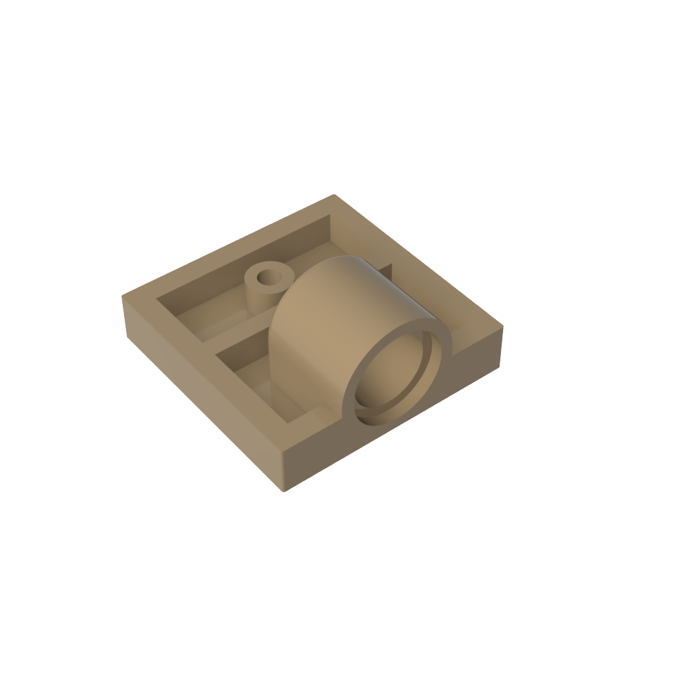 Placa Especial 2 x 2 con 1 Orificio para Pasador [Costilla Inferior Completa]-MyGobricksEs