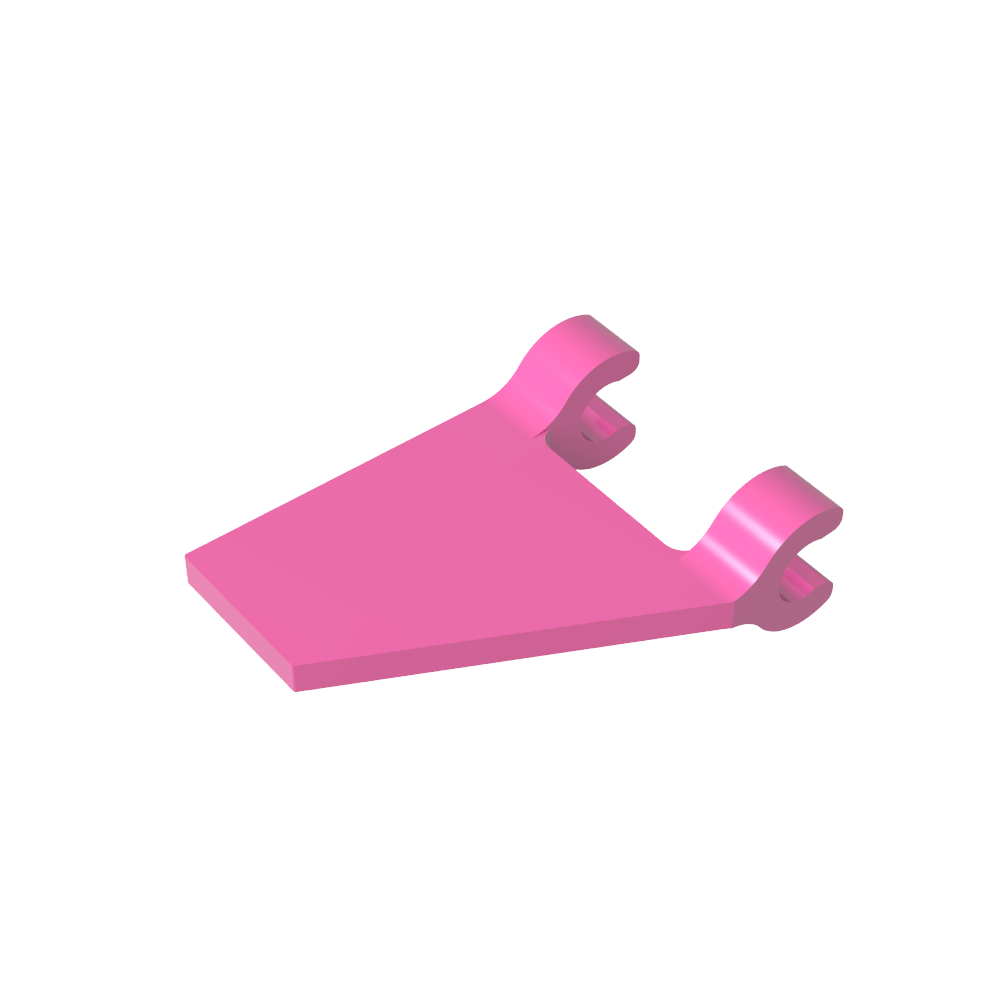 Bandera trapezoidal 2 x 2 con 2 clips [clips en U gruesos]-MyGobricksEs