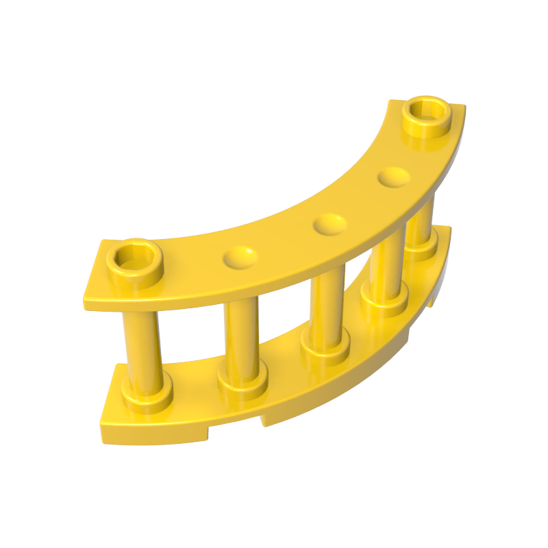Valla de husillo de 4 x 4 x 2 cuartos de círculo con 2 montantes-MyGobricksEs