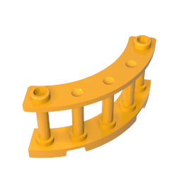 Valla de husillo de 4 x 4 x 2 cuartos de círculo con 2 montantes-MyGobricksEs