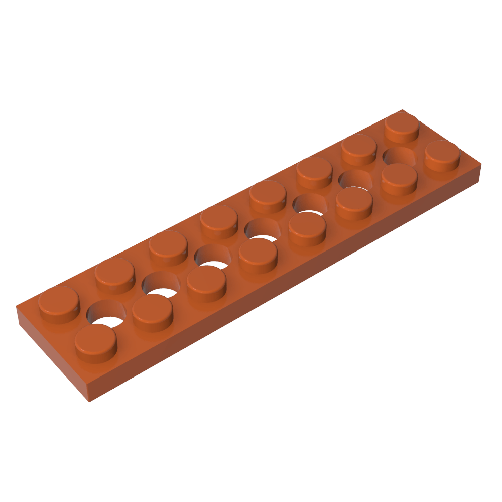 Placa técnica 2 x 8 [7 agujeros]-MyGobricksEs