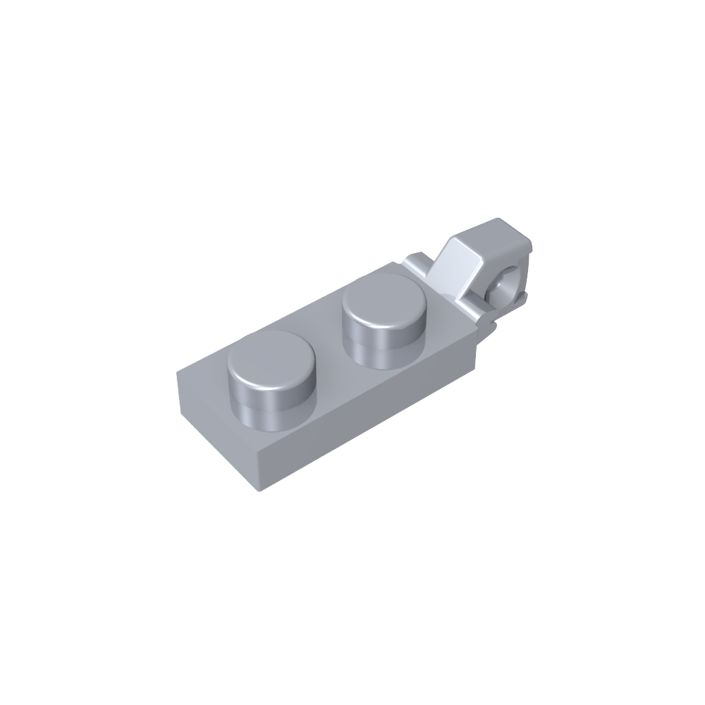 Placa de bisagra 1 x 2 con bloqueo con 1 dedo en el extremo, sin ranura-MyGobricksEs