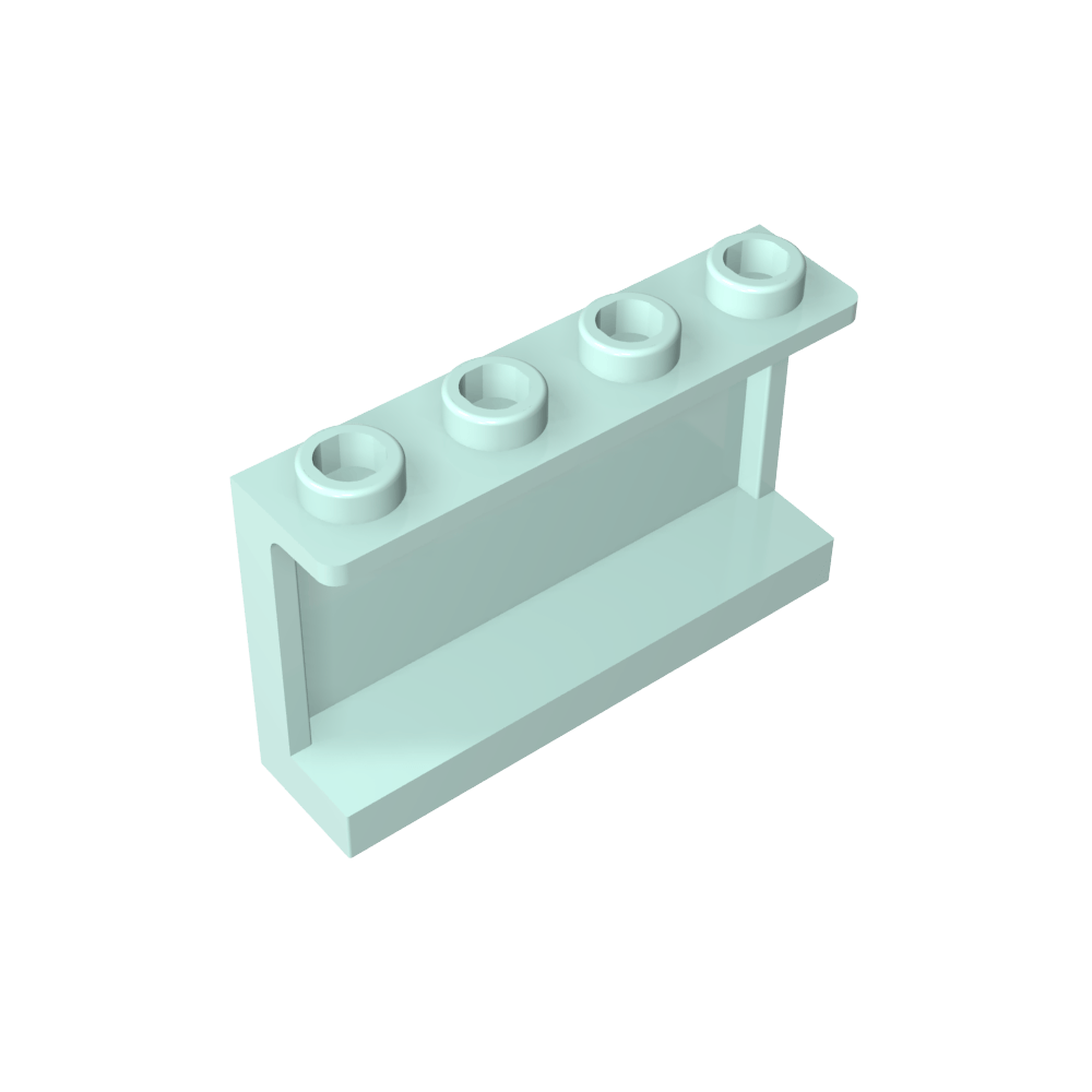 Panel 1 x 4 x 2 con soportes laterales - Montantes huecos-MyGobricksEs