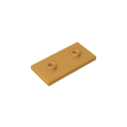 Placa especial 2 x 4 con ranura y dos pernos centrales (puente)-MyGobricksEs