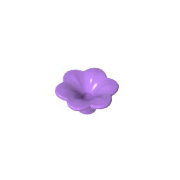 Planta, Kit de accesorios para exterior, Flor con 6 pétalos redondeados y alfiler-MyGobricksEs