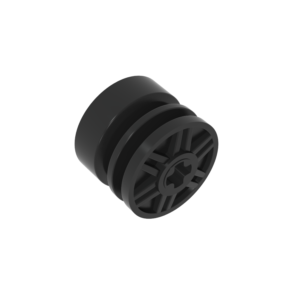 Rueda 18 x 14 con agujero para eje, pernos falsos y radios poco profundos-MyGobricksEs