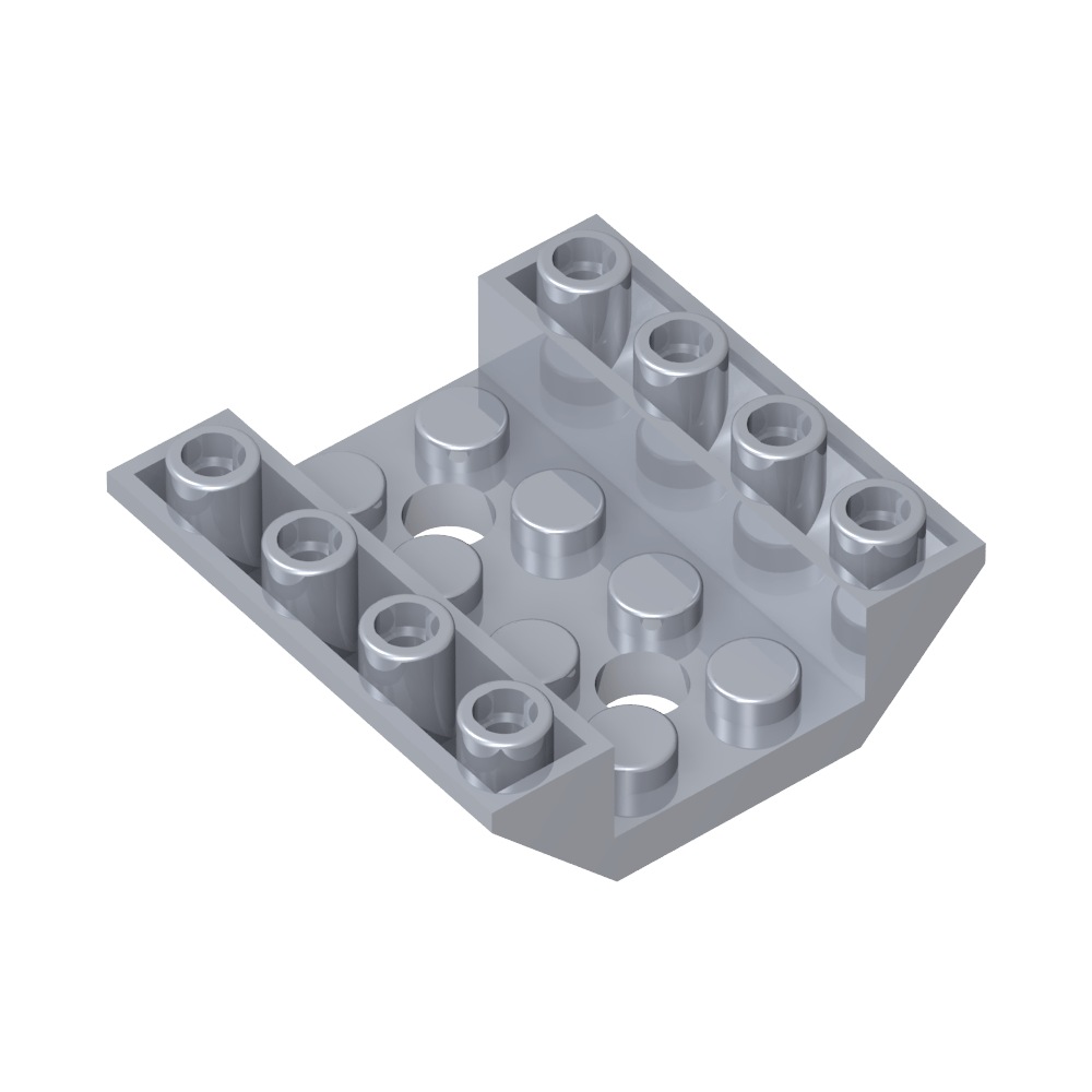 Pendiente Invertida 45° 4 x 4 Doble con 2 Hoyos-MyGobricksEs