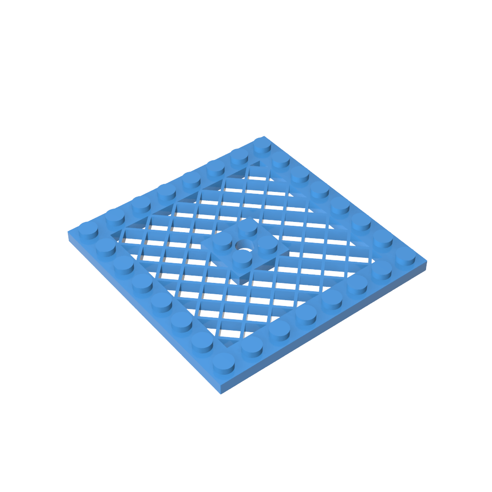Placa especial 8 x 8 con rejilla [agujero en el centro]-MyGobricksEs
