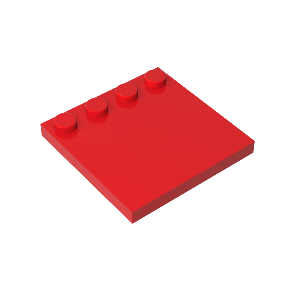 Placas especiales 4x4 con tacos en un borde [lisas]-MyGobricksEs