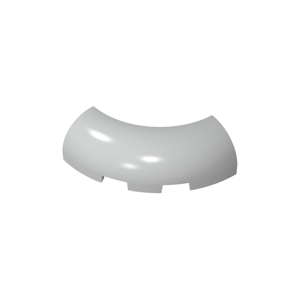 Esquina redonda de ladrillo de 3 x 3 x 1 con recortes inferiores [sin montantes] [arco de 1/4]-MyGobricksEs