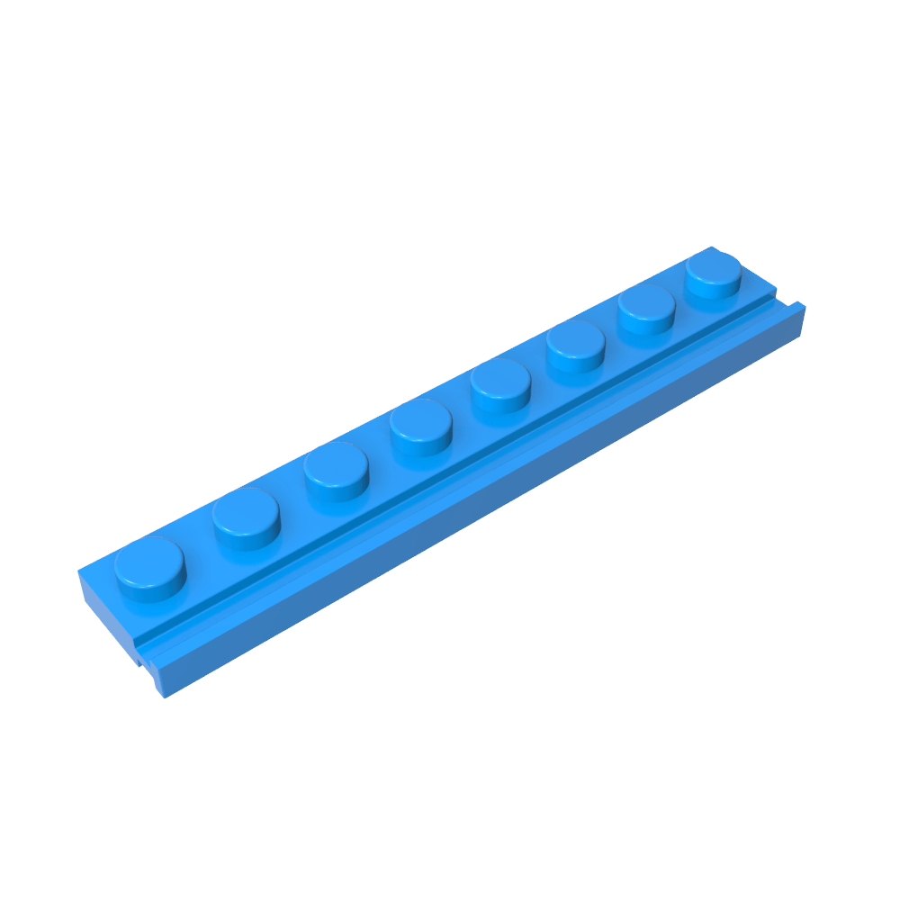 Placa especial 1 x 8 con riel para puerta-MyGobricksEs