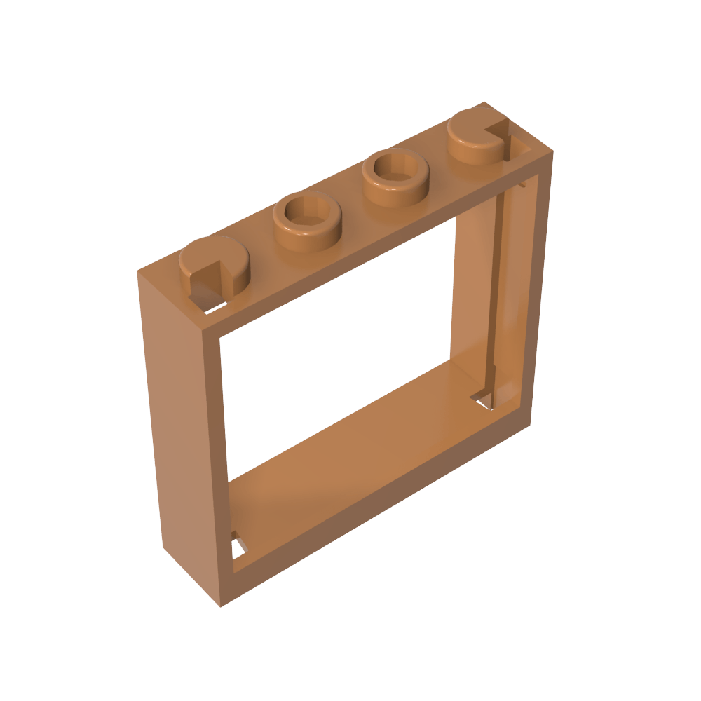 Ventana 1 x 4 x 3 sin pestañas de persiana-MyGobricksEs